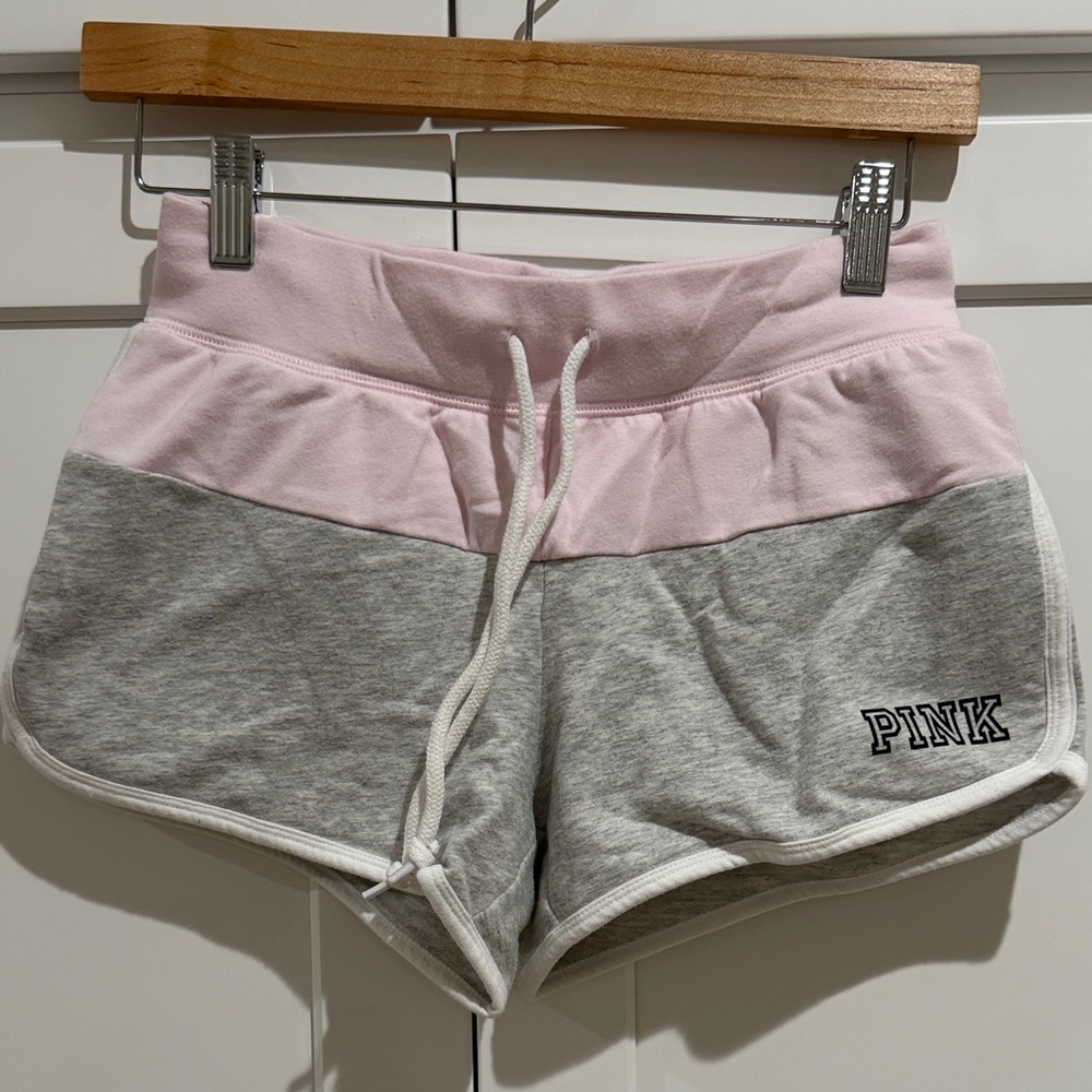 PINK Victoria's Secret Pink and Gray Athletic Shorts XS